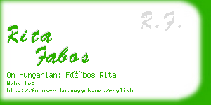 rita fabos business card